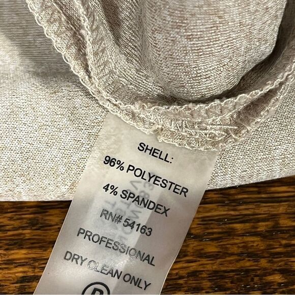 Calvin Klein Elegant tan Cream Sleeveless Dress size 14 - Picture 10 of 15